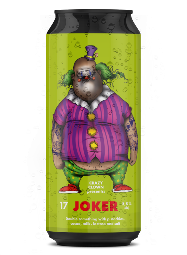 Crazy Clown Joker White Porter 17